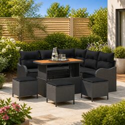 Your Perfect 9 Piece Garden Sofa Set Awaits