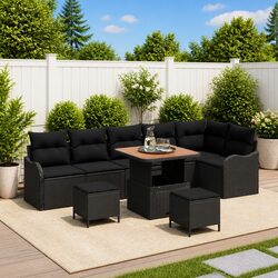 Create Comfort with a 9-Piece Outdoor Sofa Set