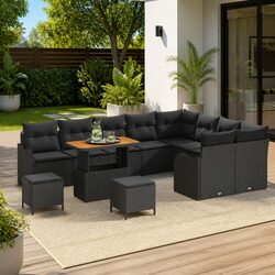 Your Ideal Outdoor Sofa Set: 12 Pieces in Black