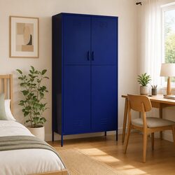 Your New Blue Steel Wardrobe Cabinet Awaits You