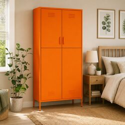 Your Friendly Orange Steel Wardrobe Cabinet Solution
