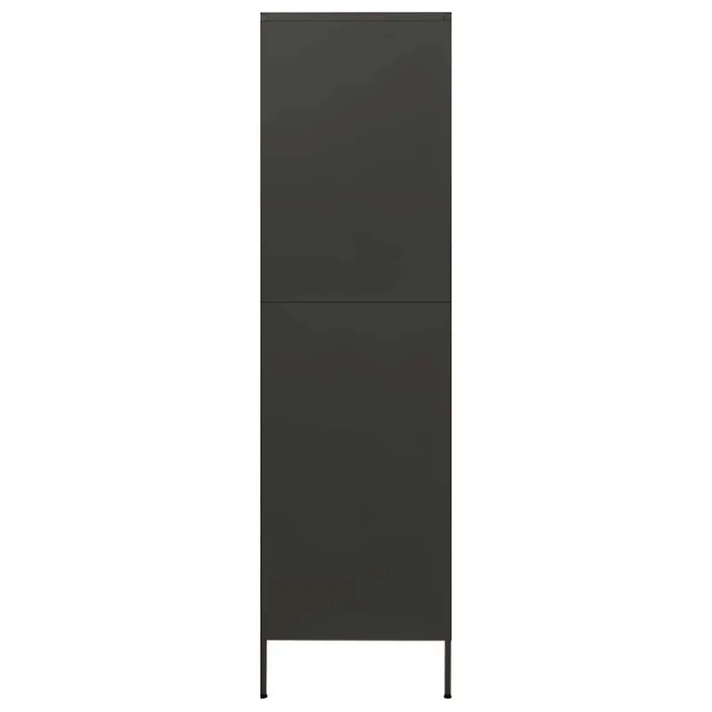 Steel Storage Cabinet Anthracite with Hanging Rod and 4 Adjustable Shelves 90x50x180 cm