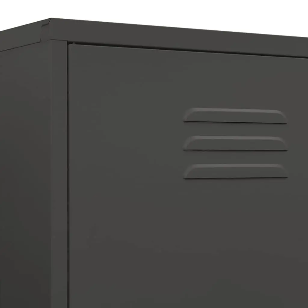 Steel Storage Cabinet Anthracite with Hanging Rod and 4 Adjustable Shelves 90x50x180 cm