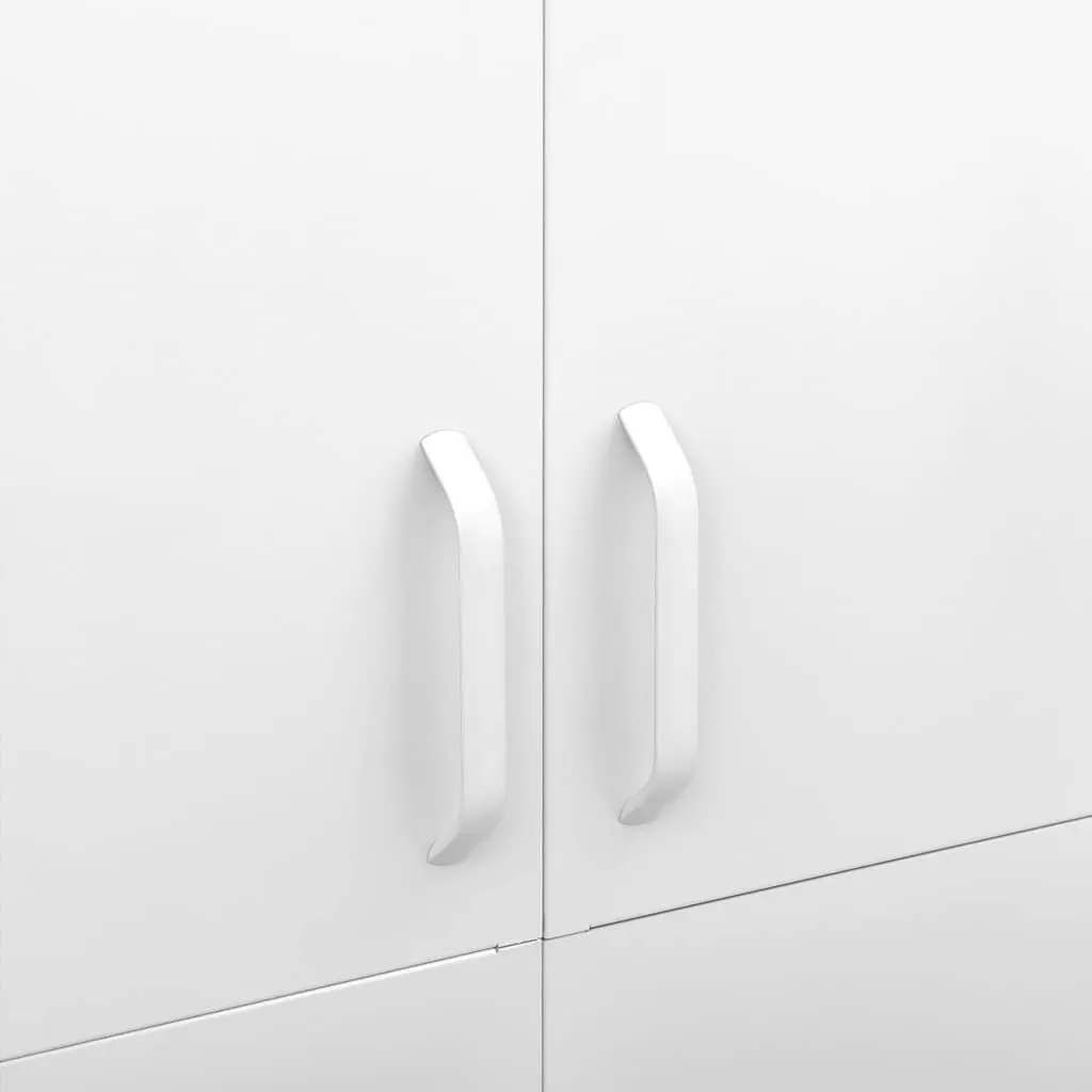 White Steel Wardrobe Cupboard Adjustable Shelves Hanging Rod 90W x 50D x 180H cm