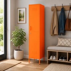 Secure Steel Locker Cabinet with Adjustable Shelves