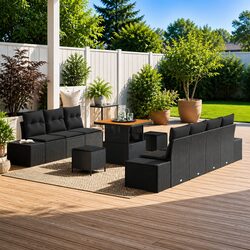Stylish 10-Piece Modular Sofa Set for Your Garden