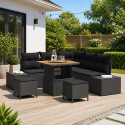 Friendly 8-Piece Modular Outdoor Sofa Set for You