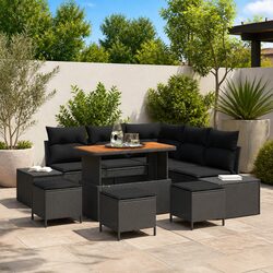 Create Your Outdoor Oasis with This 9-Piece Sofa Set