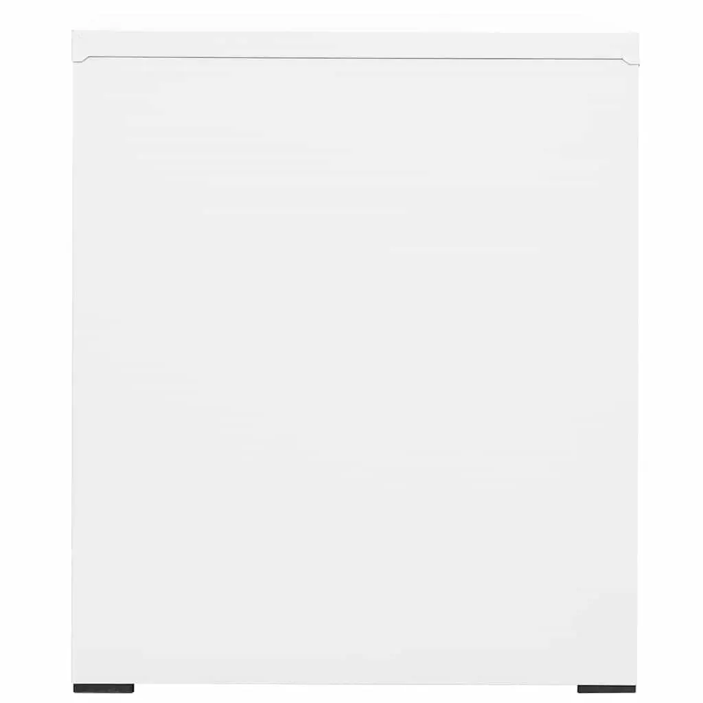 Filing Cabinet Steel 2 Drawer White Office Storage 46x62x72.5cm