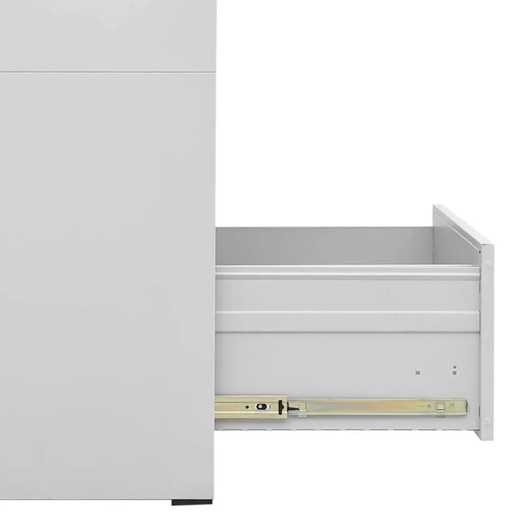 Filing Cabinet Light Grey Steel 2 Drawer Storage Organizer