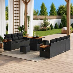 Friendly 10-Piece Garden Sofa Set with Easy Care Features
