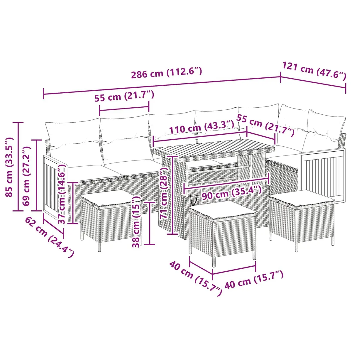 Outdoor Sofa Set for Relaxation and Fun