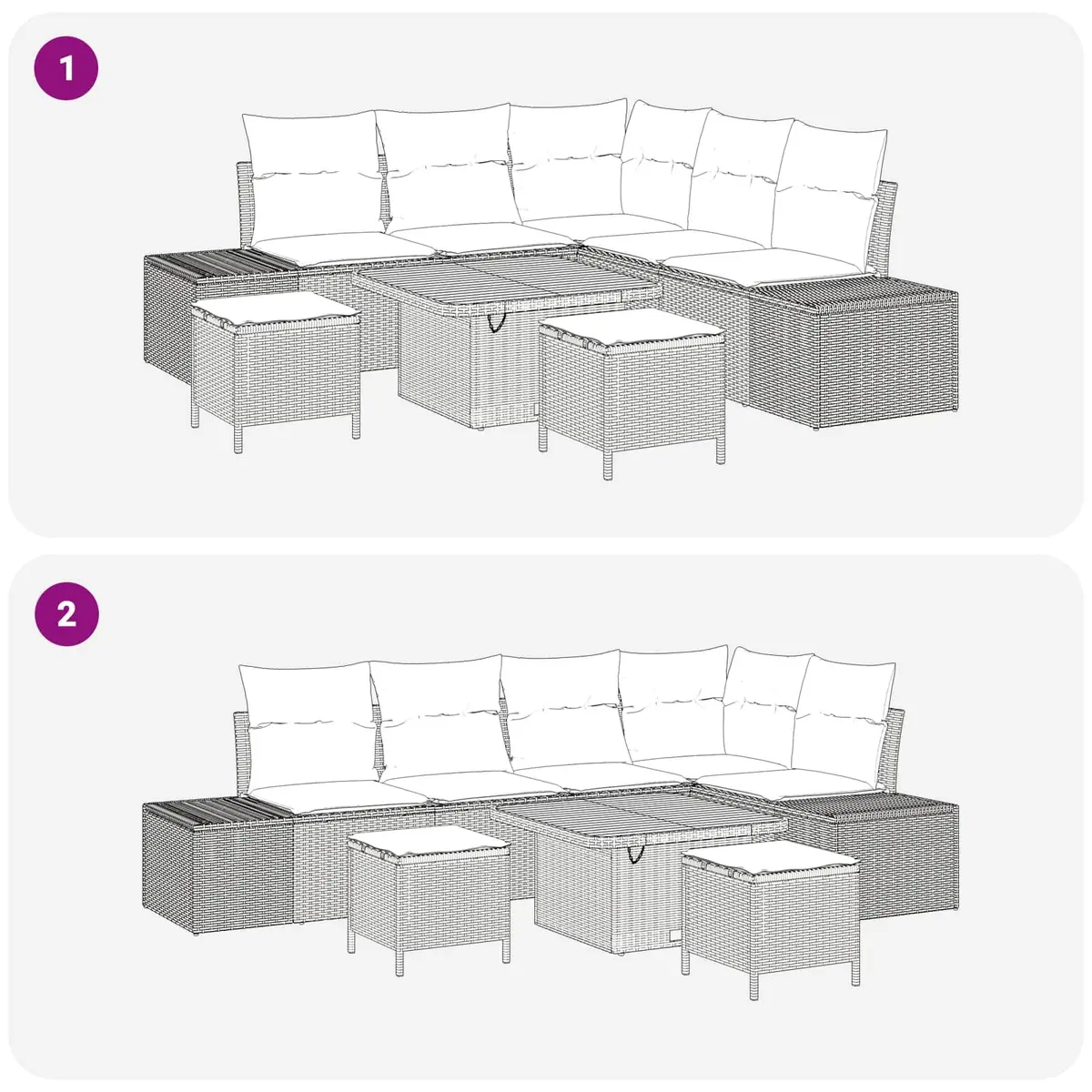 8-Piece Outdoor Sofa Set