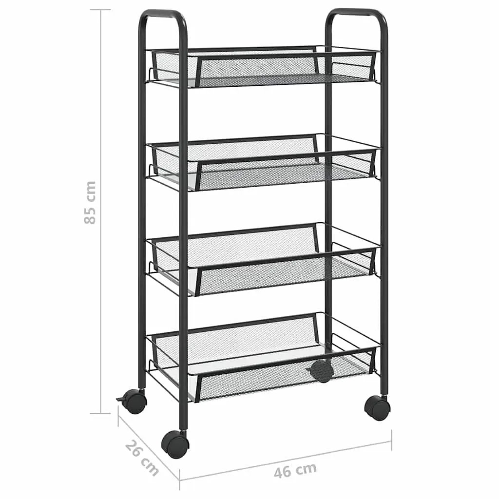 4-Tier Kitchen Trolley for Easy Organization
