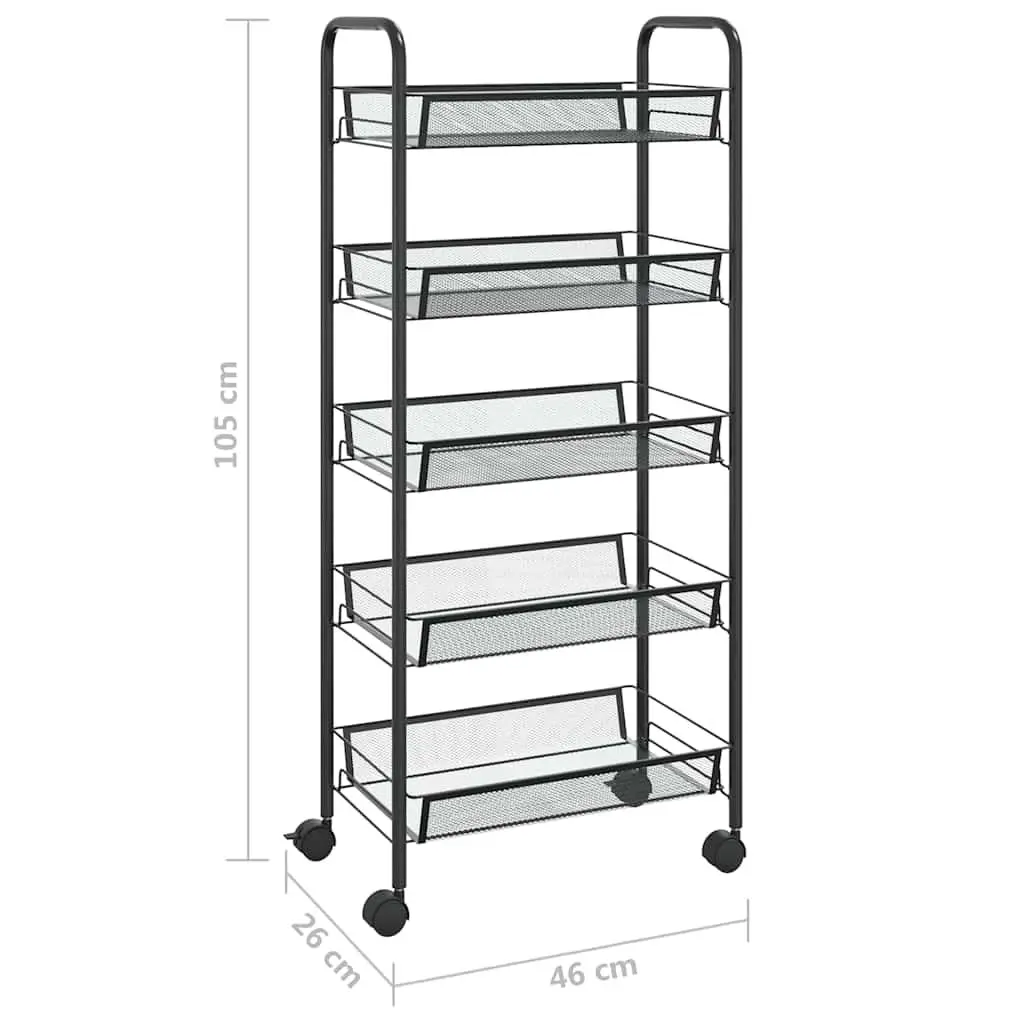 5-Tier Kitchen Trolley for Storage Needs