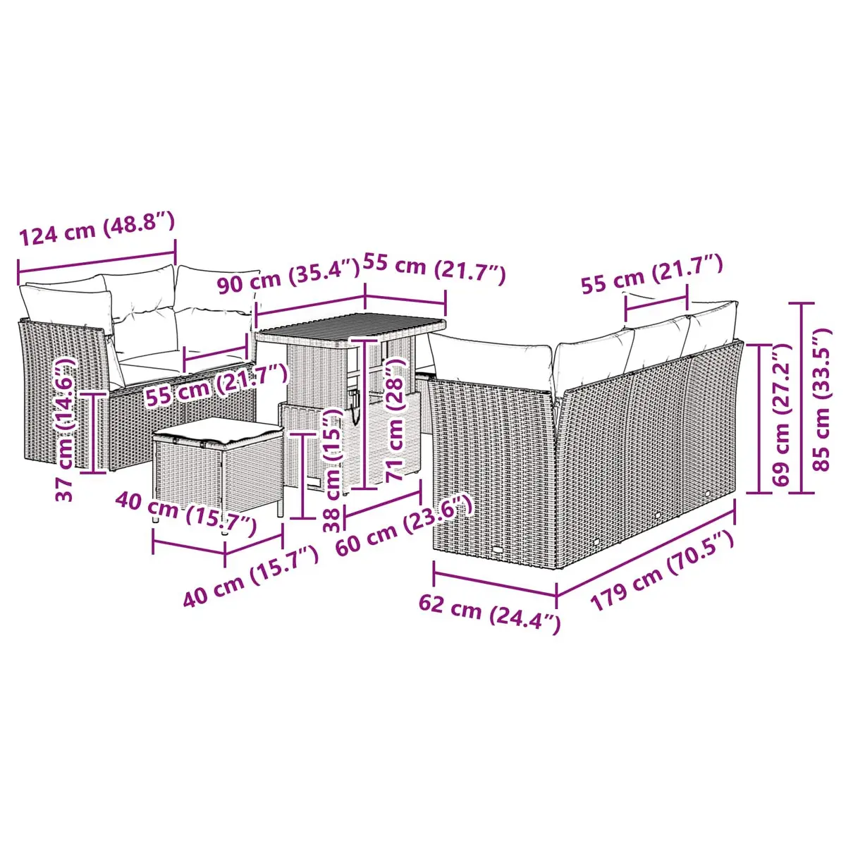 Outdoor Sofa Set for Comfort and Style