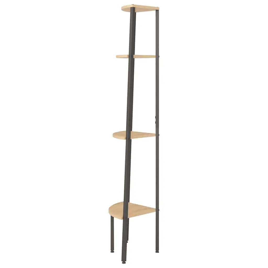 4-Tier Corner Shelf Unit Storage Bookcase Standing Shelves Living Room Home