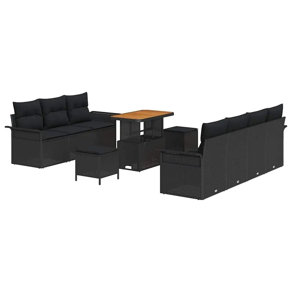 Outdoor Garden Sofa Set 10 Pieces Modular Rattan Seating with Storage Cushions