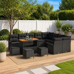 Welcome the Comfort of a 13-Piece Garden Sofa Set