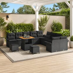 Friendly 13-Piece Garden Sofa Set for Outdoor Spaces