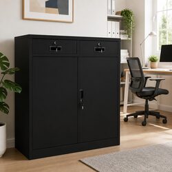 Your Friendly Black Steel Office Storage Cabinet
