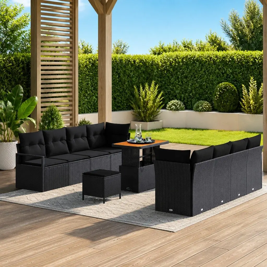 Outdoor Lounge with Storage and Cushion Set