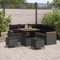 You’ll Love This 8-Piece Black Outdoor Sofa Set