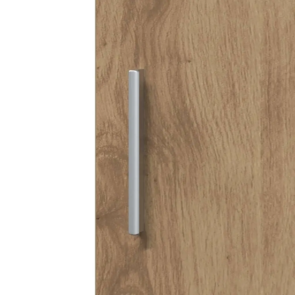 Engineered Wood Highboard Storage Cabinet Modern Minimalist Brown 30 x 42.5 x 185 cm