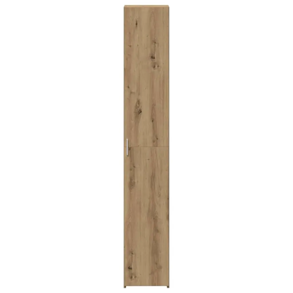 Engineered Wood Highboard Storage Cabinet Modern Minimalist Brown 30 x 42.5 x 185 cm