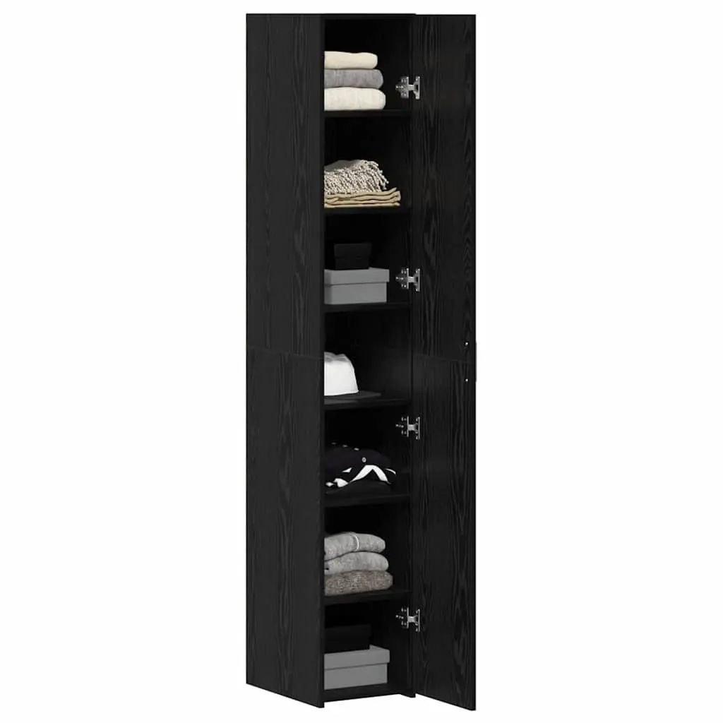 Black Oak Highboard for Organized Living Spaces