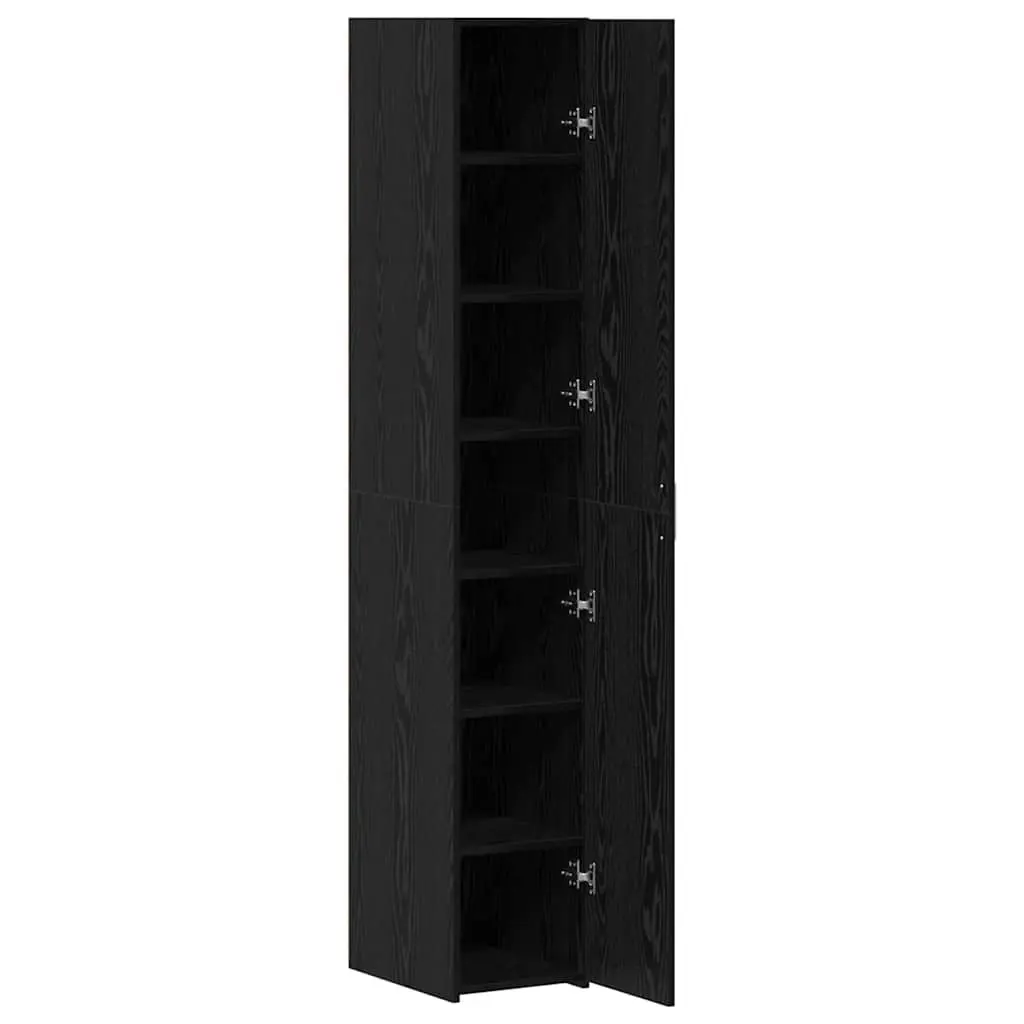 Black Oak Highboard for Organized Living Spaces