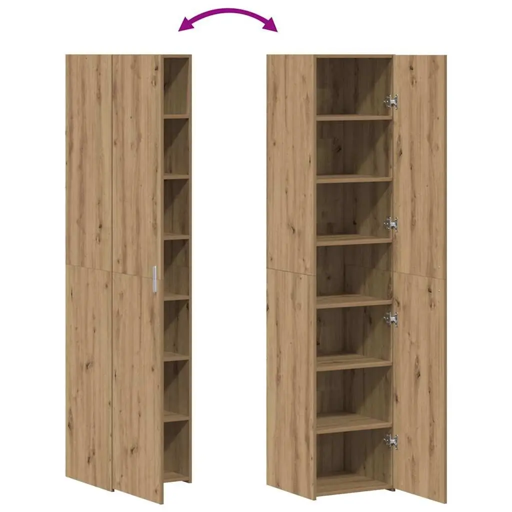 Highboard Engineered Wood Brown Cabinet Modern Minimalist 40 x 42.5 x 185 cm