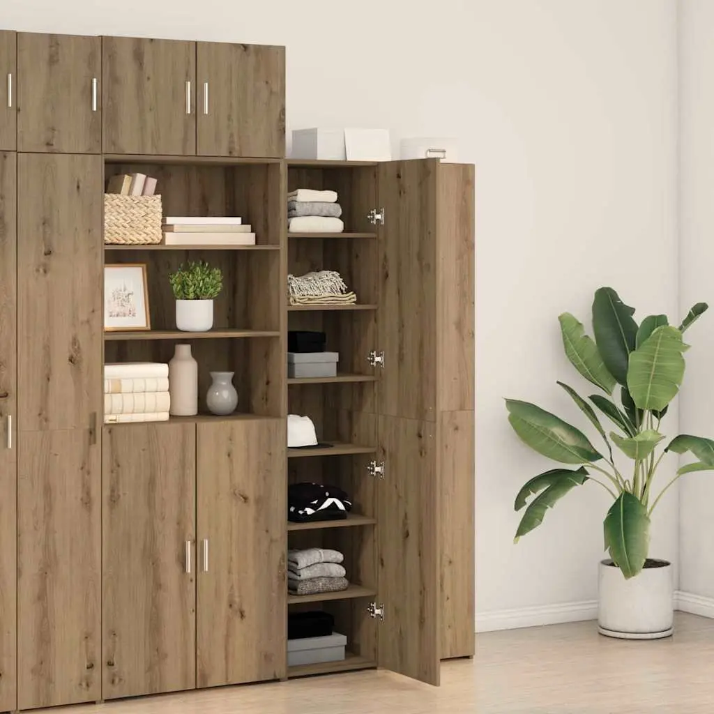 Highboard Engineered Wood Brown Cabinet Modern Minimalist 40 x 42.5 x 185 cm
