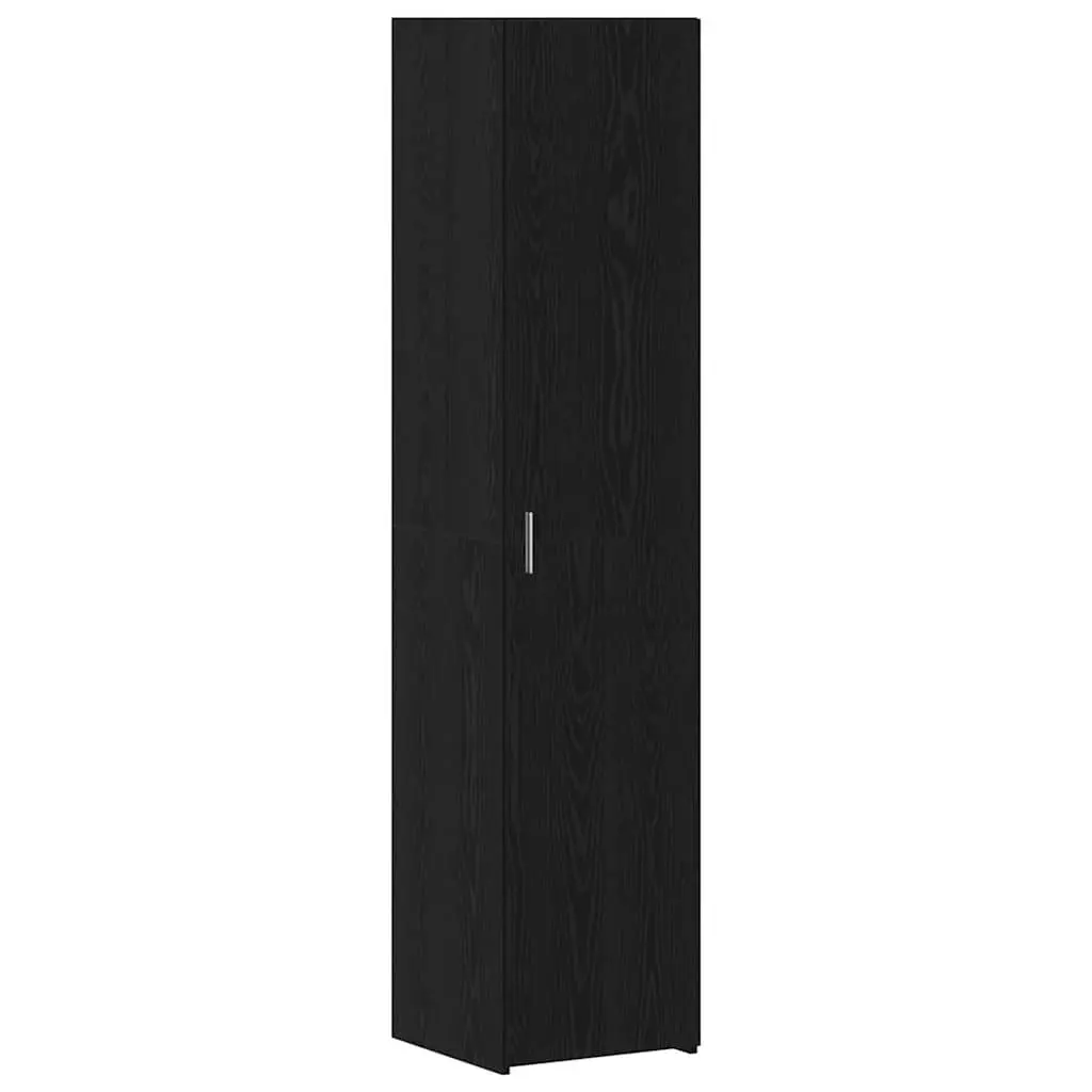 Black Oak Highboard 40 x 42.5 x 185 cm Engineered Wood Storage Cabinet Sideboard