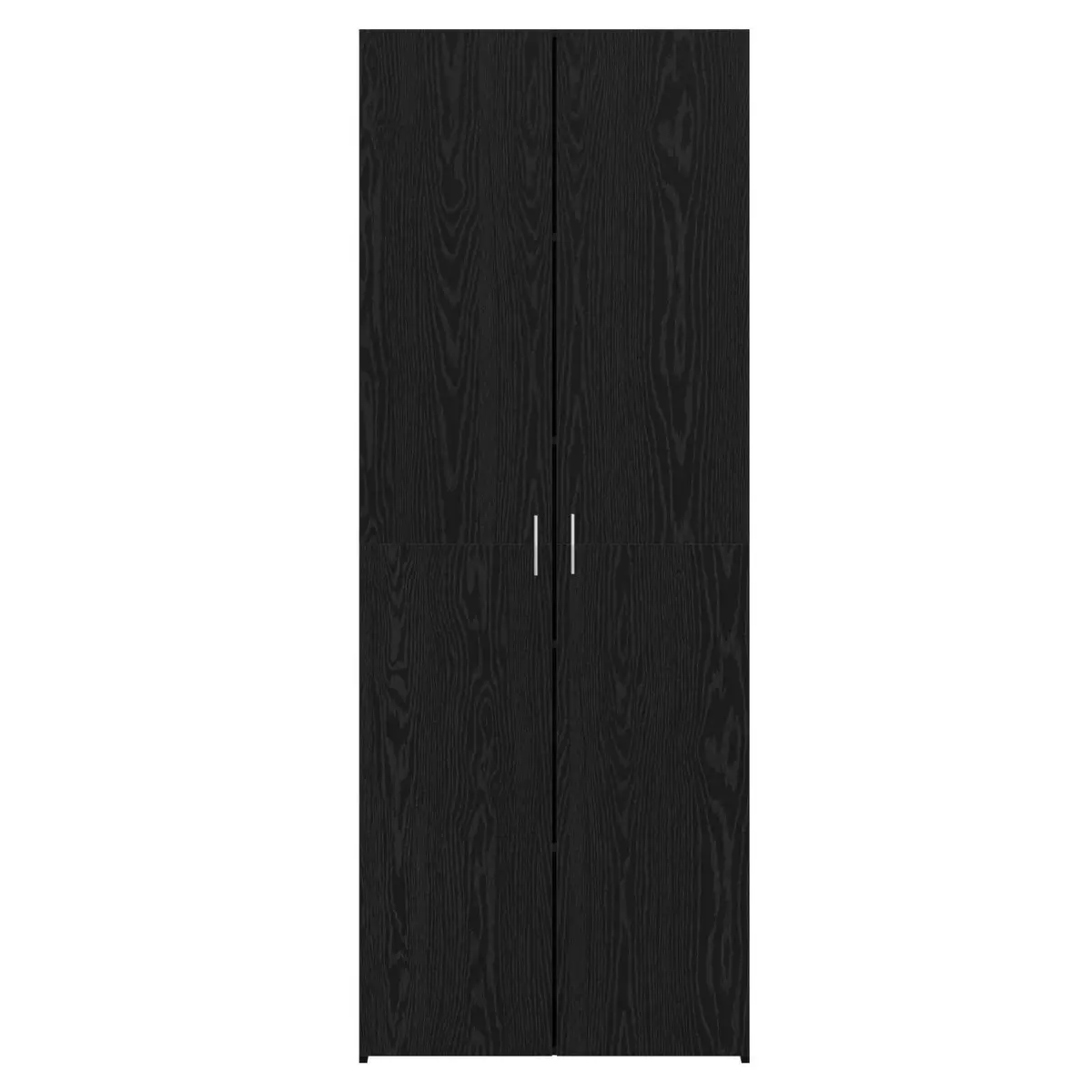 Engineered Wood Highboard Storage Cabinet Modern Black 70 x 42.5 x 185 cm