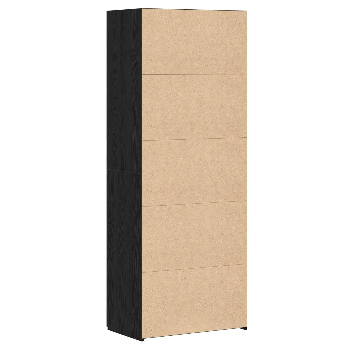 Engineered Wood Highboard Storage Cabinet Modern Black 70 x 42.5 x 185 cm