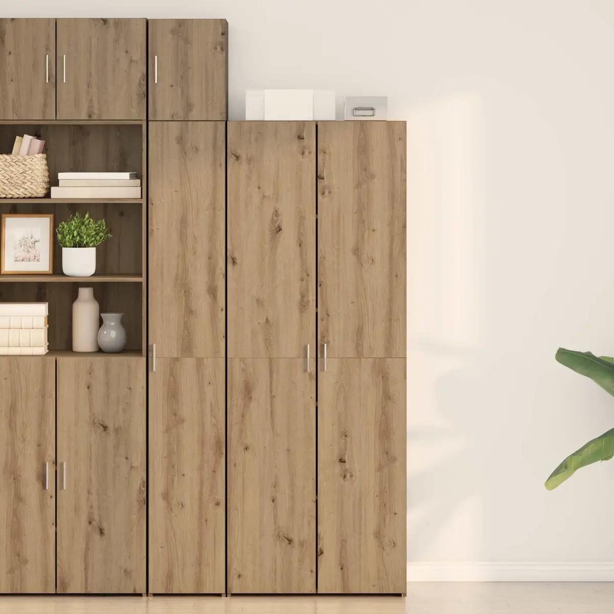 Highboard Buffet Cabinet Rustic Oak 70 x 42.5 x 185 cm