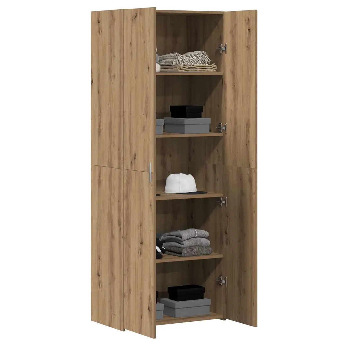 Highboard Buffet Cabinet Rustic Oak 70 x 42.5 x 185 cm