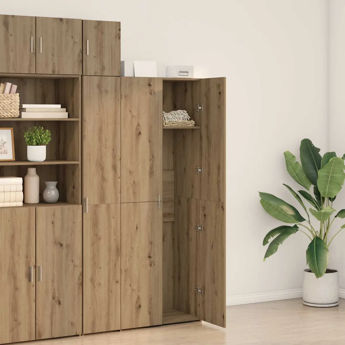 Highboard Buffet Cabinet Rustic Oak 70 x 42.5 x 185 cm