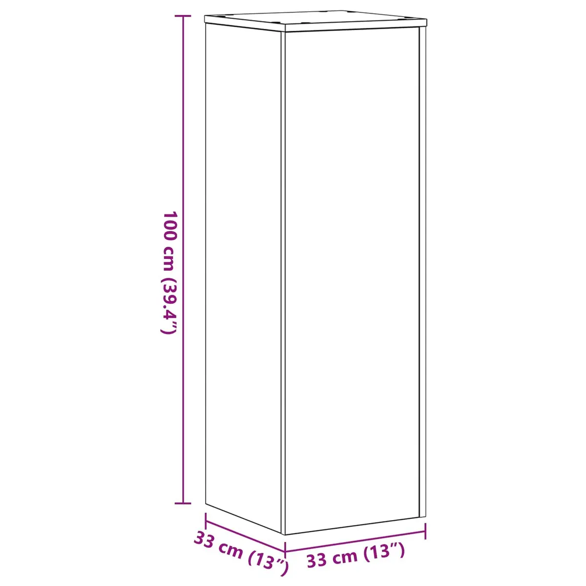 Plant Stand 2 Pieces Black 33 x 33 x 100 cm Indoor Outdoor