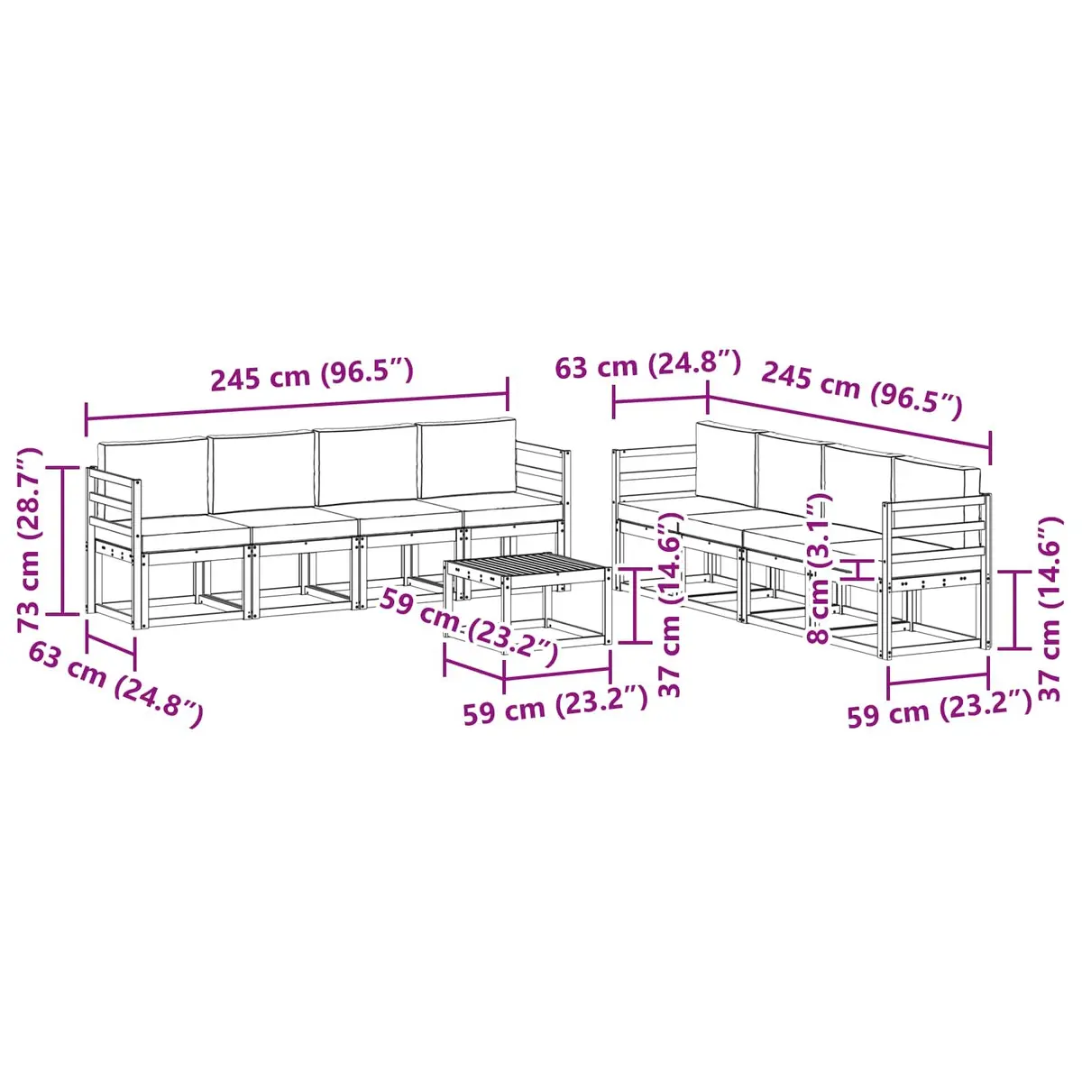 Outdoor Sectional Sofa Set for Relaxation