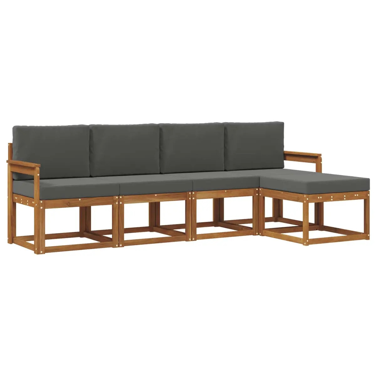 Outdoor Sectional Sofa Set 5 Pieces Garden Lounge Furniture Patio Seating