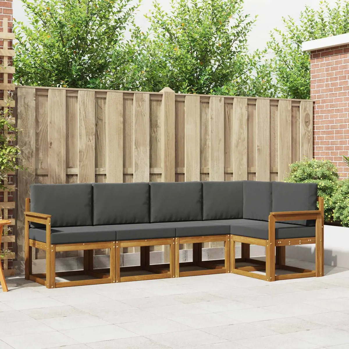 5-Piece Sofa Set in Brown
