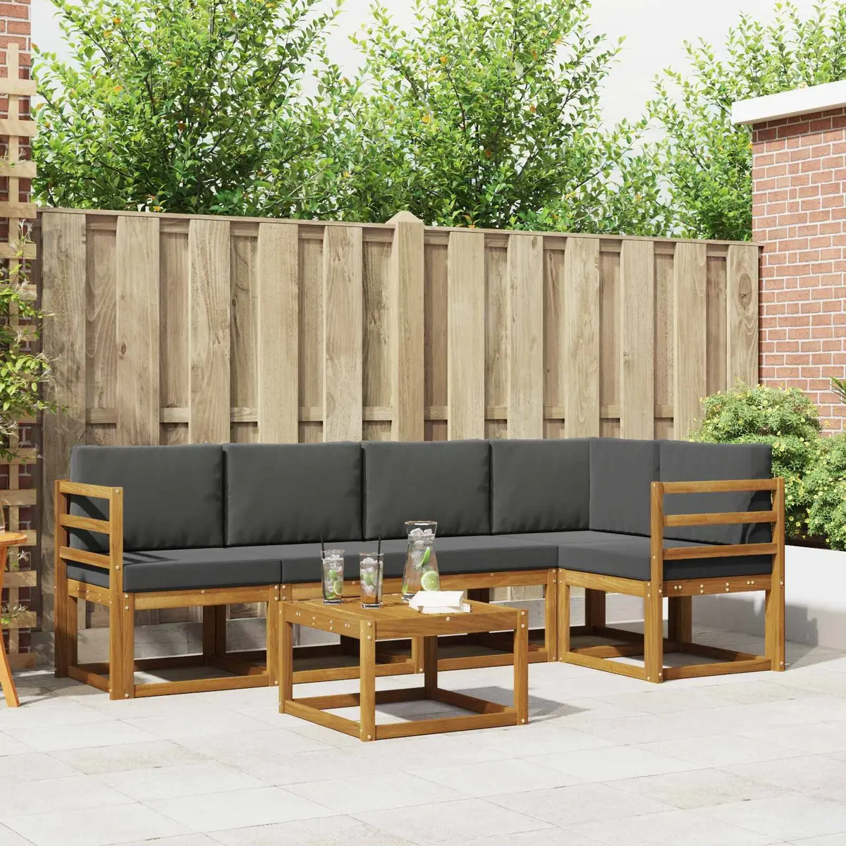 6-Piece Modular Outdoor Sofa Set