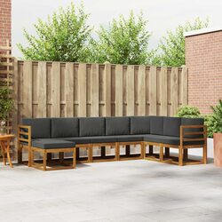 Friendly Outdoor Sofa Set: 8 Pieces with Cushions