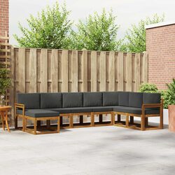 8-Piece Modular Patio Sofa Set with Cushions - Friendly Design