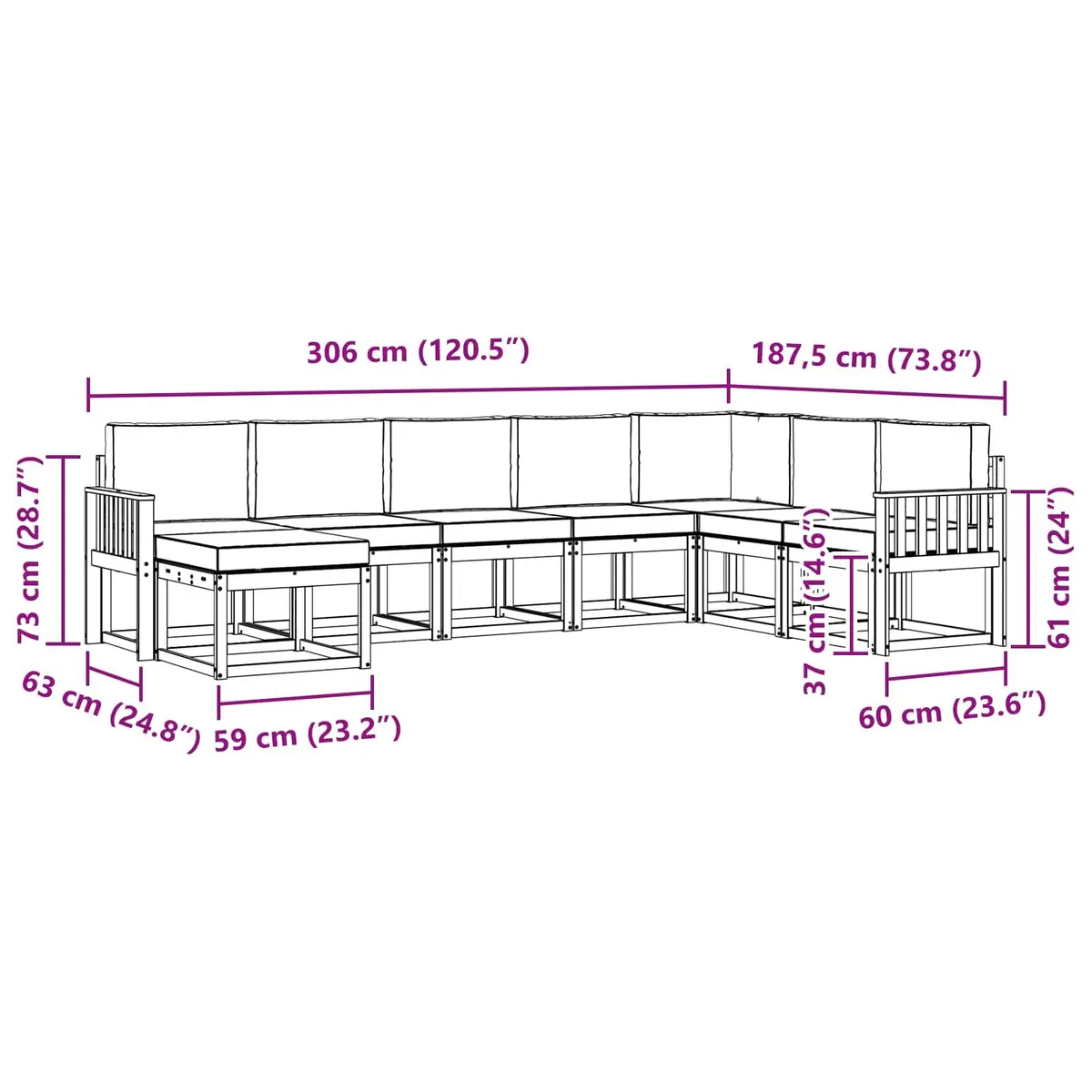 8-Piece Outdoor Sofa Set