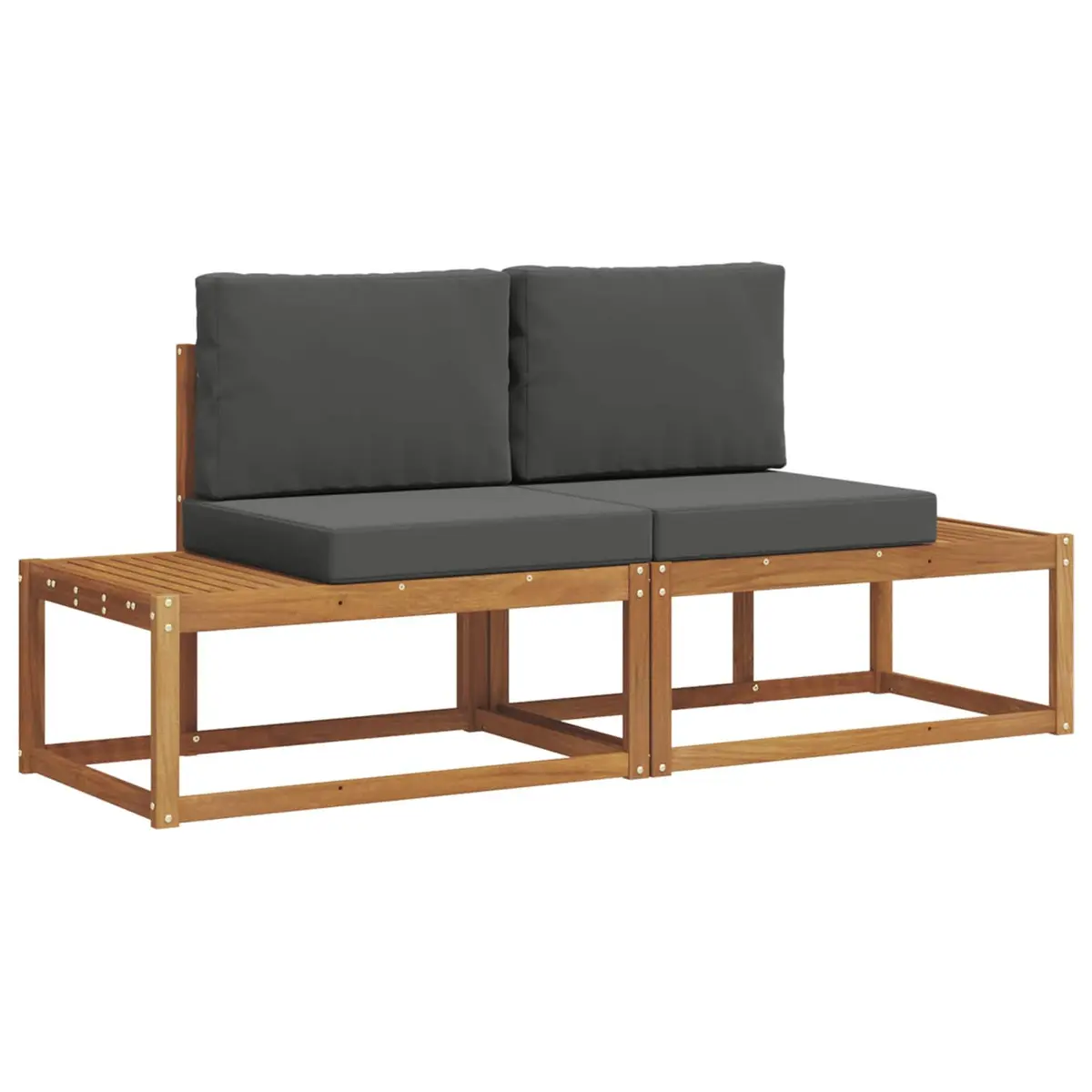 Outdoor Sofa Set 2 Pieces Garden Patio Furniture Engineered Wood Beige