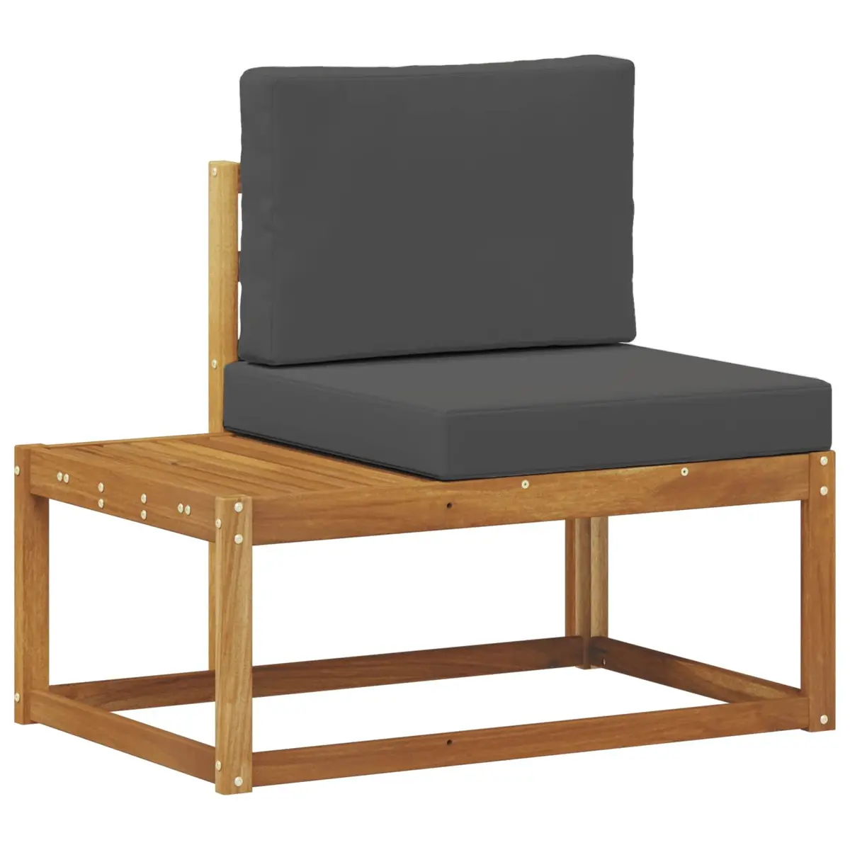 Outdoor Sofa Set 3 Piece Garden Furniture Brown Acacia Wood Patio Lounge