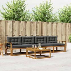 Friendly 5 Piece Outdoor Sectional Sofa Set with Cushions